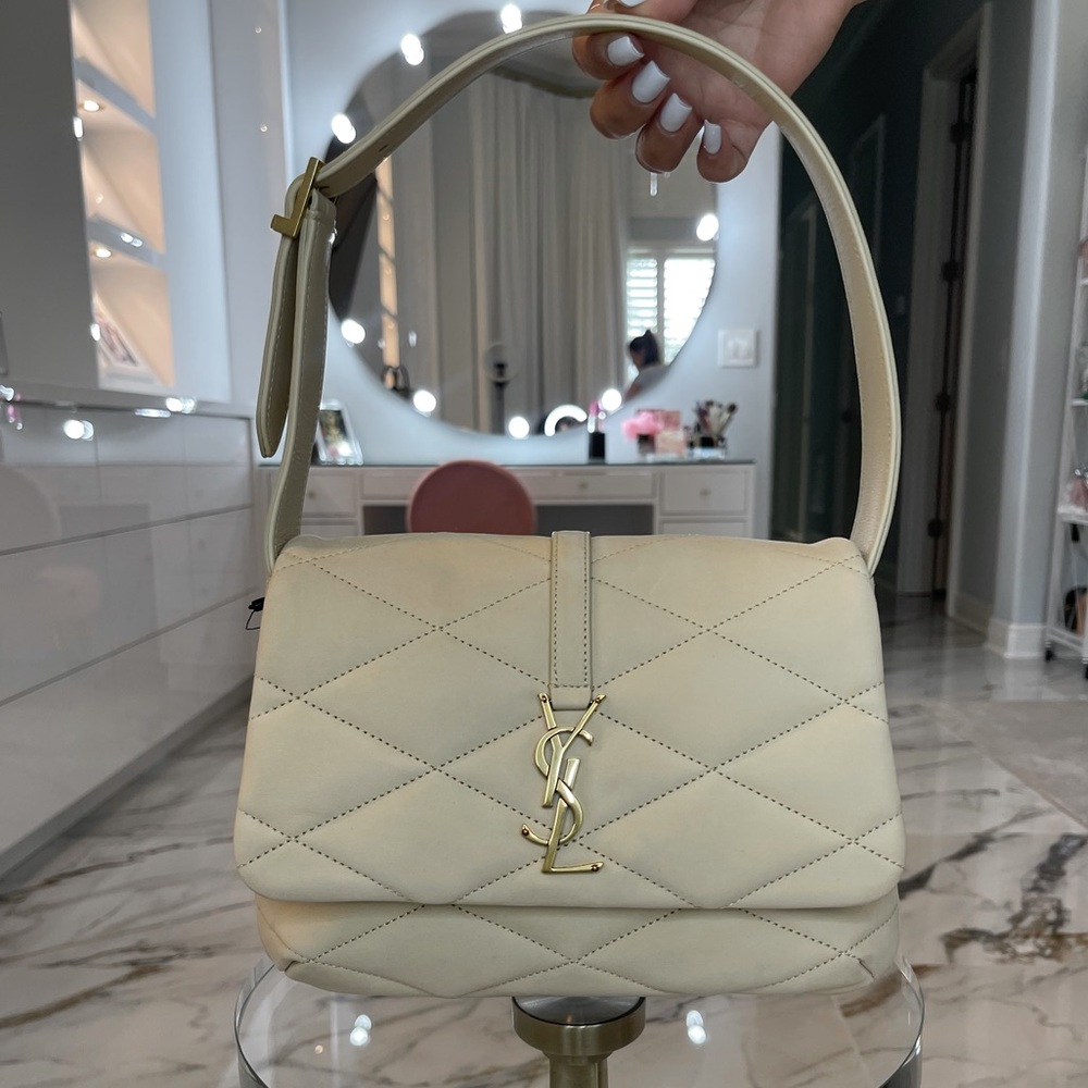 ๐SOLD๐ NWT Yves Saint Laurent Le 57 Suede Leather Quilted Shoulder Bag - Picture 1 of 7